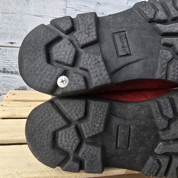 Roper Leather Ostrich Print Floral Red Black Western Boots Womens Size 7 - Picture 14 of 16